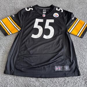 Nike On Field Game NFL Pittsburgh Steelers Devon Bush Black #55 Jersey Men's XL